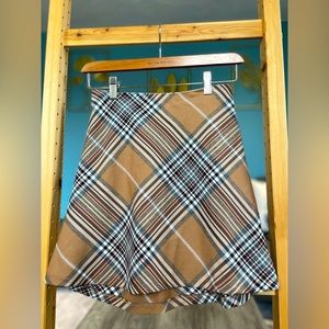 Plaid Elastic Waist Mini Skirt